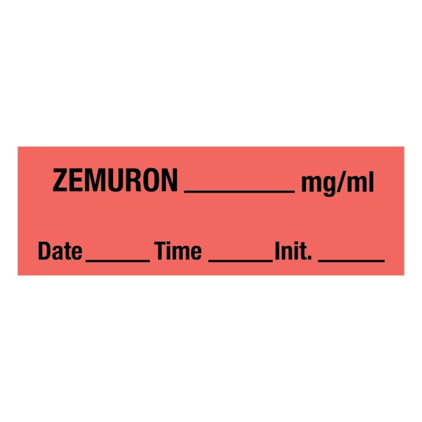 Zemuron_mg/ml DTI 1/2 x 500 Flr Red w/Black